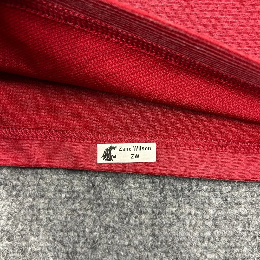 Nike‎ Polo Shirt Mens L Red WSU Cougars Washington State University Dri-FIT Golf